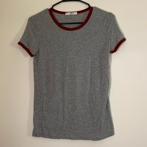 Gray Short Sleeve Top